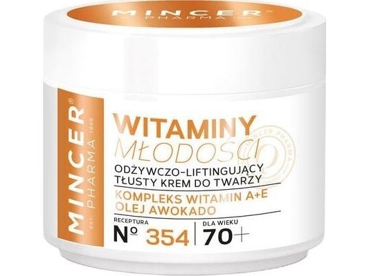 Mincer krem for ansikt Pharma Witaminy Mlodosci 70+ nærende løft 50 ml