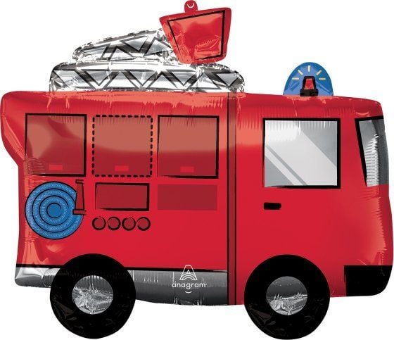 AMSCAN SuperShape folieballong Brannbil 66x55 cm