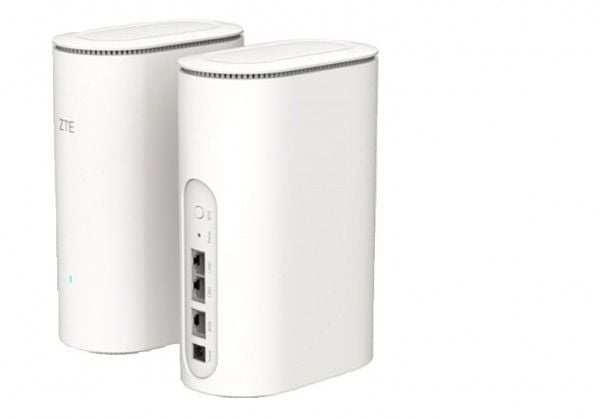 ZTE Z1320, Wi-Fi 6 (802.11ax), Dual-band (2,4 GHz / 5 GHz), Nätverksansluten (Ethernet), Vit, Bordsrouter