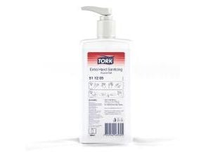 Hånddesinfektion Tork Gel Extra Hand Sanitizing 500ml med Alkohol/Pumpe,8 fl x 500 ml/krt