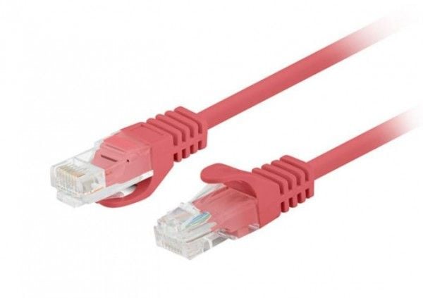PATCHCORD CAT.5E UTP 3M PUNAINEN FLUKE LÄPÄISSYT LANBERG 10-PACK