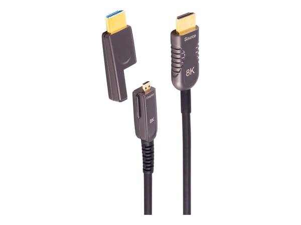shiverpeaks BS30-52495, 40 m, HDMI Type A (Standard), HDMI Type D (Micro), 3D, 48 Gbit/sek., Sort