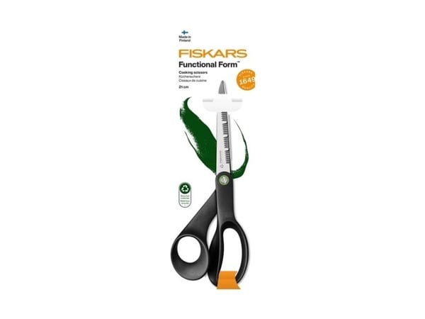 Fiskars 1074545, Universal, Musta, Ruostumaton teräs, Ruostumaton teräs, Muovi, Läpipainopakkaus, Suomi