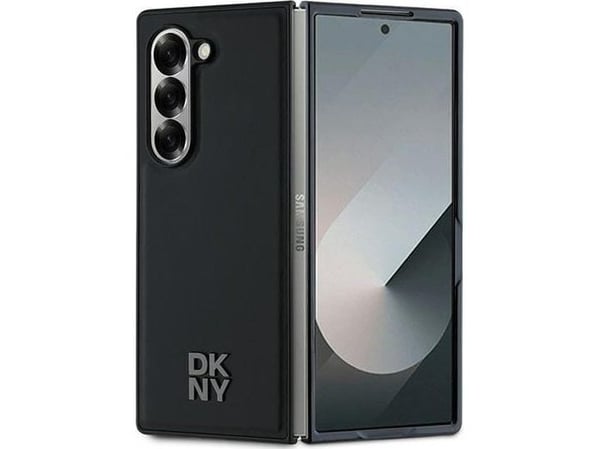 DKNY PU-läder stack logo MagSafe-telefonfodral till Samsung Galaxy Z Fold 6, svart