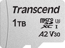 Transcend USD300S - Flashminnekort (adapter inkludert) - 1 TB - A2 / Video Class V30 / UHS-I U3 / Class10 - microSDXC UHS-I U3