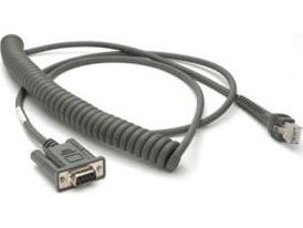 Zebra - Seriell kabel - strøm til DB-9 (hunn) - 2.74 m - rullet sammen - for Symbol DS7708, DS9908; Digital Scanner DS9308; Zebra DS4608, DS8108, D...