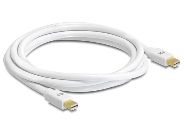 Delock - DisplayPort-kabel - Mini DisplayPort (hann) til Mini DisplayPort (hann) - 50 cm - hvit