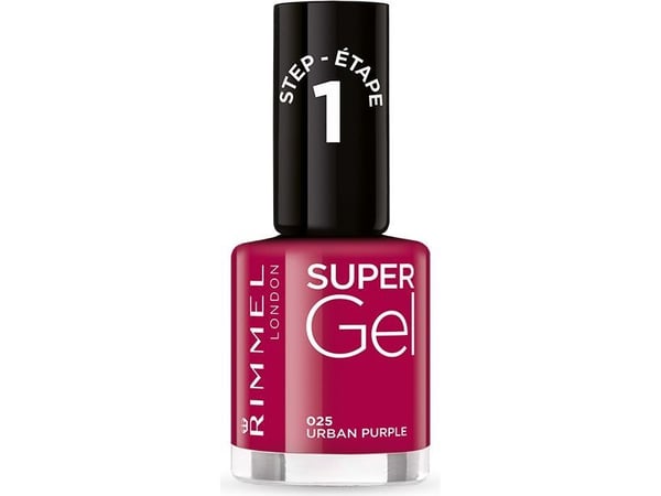 Rimmel Super Gel, Rosa, Urban Purple, Farging, 1 stykker, Flaske, Børste