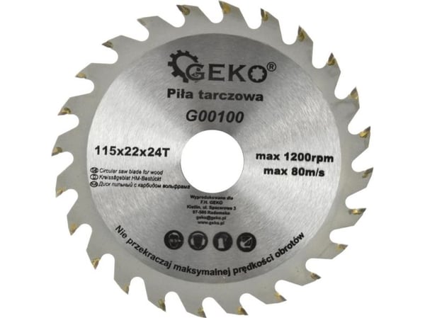 Geko treskive 115x22x24T (G00100)