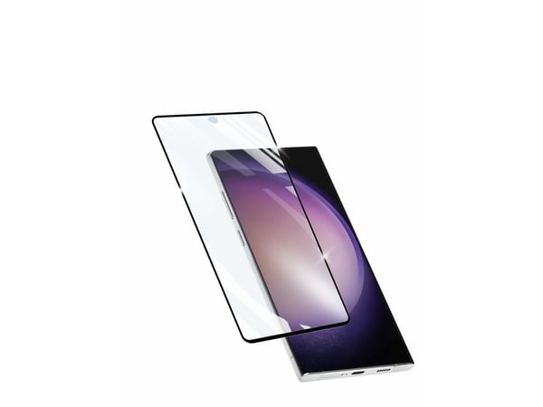 Cellularline Impact Glass Capsule - Herdet glassbeskytter for Samsung Galaxy S24 Ultra (svart ramme)
