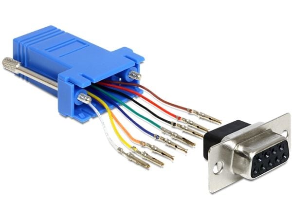 Delock - Seriell adapter - RJ-45 (hunn) til DB-9 (hunn) - blå