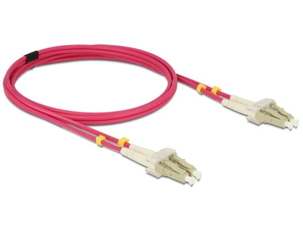 Delock - Nettverkskabel - LC multimodus (hann) til LC multimodus (hann) - 1 m - 1 m - fiberoptisk - 50 / 125 mikroner - OM4 - halogenfri - fiolett