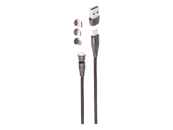 ShiverPeaks SHVP BS14-19021 - Magneettinen 6 in 1 USB-latauskaapeli 540°, 60W, 2 m (BS14-19021)