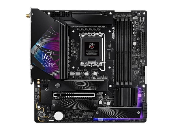 Moderkort ASROCK MB Desktop Z890 Riptide Wi-Fi S1851, 4x DDR5, 1x PCIe 5.0 x16, 1x PCIe 4.0 x16, 1x PCIe 3.0 x1, 1x Blazing M.2, 4x Hyper M.2, 8x S...