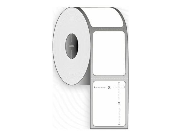 Capture - Permanet adhesiv - belagt - perforert - hvit - 102 x 38 mm 21480 etikett(er) (12 rull(er) x 1790) merkelapper (alternativ for: Zebra 3006...