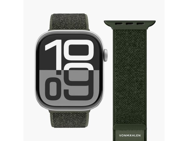 Vonmählen Fitness Loop 2 - Sløyfe for smart armbåndsur - 44/45/46/49 mm - oliven - for Apple Watch Hermès Series 9, SE 3, Series 10, Series 11, Ser...