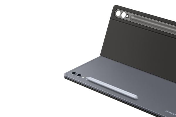 Samsung EF-DX920 - Tastatur og folioveske (bokomslag) - slank, AI-tast - trådløs - POGO pin, Bluetooth - svart tastatur, svart boks - for Galaxy Ta...