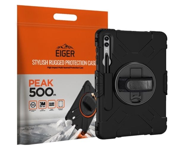 Eiger Peak 500m deksel Galaxy Tab S9 svart