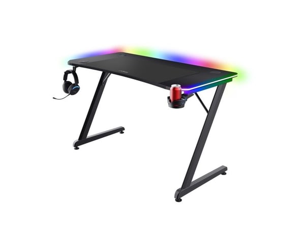 Trust GXT 710 Luminus Pro - Skrivebord - rektangulær - svart