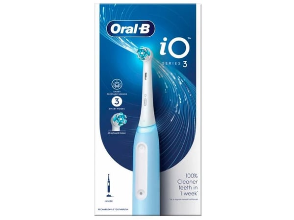 Oral-B iO SERIes3 ICE elektrisk tandborste vuxen roterande/vibrerande blå (iO3 Ice Blue)