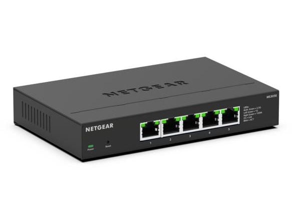 NETGEAR 300 Series Plus - Switch - multi-gigabit - Styrt - 5 x 100/1000/2.5G - stasjonær, veggmonterbar