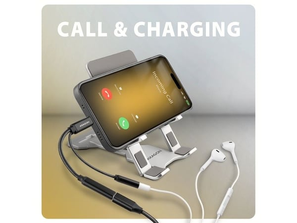 Axagon ADA-HCPD, USB-C, 3.5 mm, Hunkjønn, USB-C, Hankjønn, 0,1 m, Svart