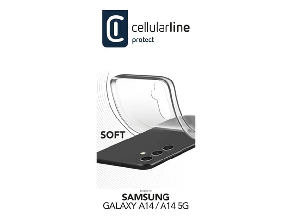 Cellularline Soft, deksel, Samsung, Galaxy A14 5G, 16,8 cm (6,6"), gjennomsiktig
