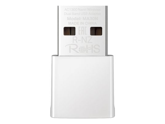 Mercusys MA30N, Koblet med ledninger (ikke trådløs), USB, WLAN, Wi-Fi 5 (802.11ac), 1300 Mbit/s, Hvit