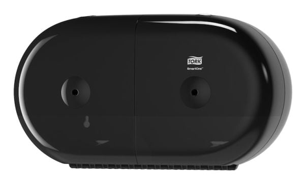 Dispenser Tork SmartOne® T9 Twin Mini Elevation, svart - for toalettpapir