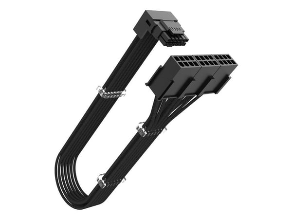 Akasa G-Nexus PX24 - Strømforlengelseskabel - 12+4-stifts PCI Express 5.0 strøm (hann) vinklet til 8-stiftskontakt (hunn) rett - 30 cm