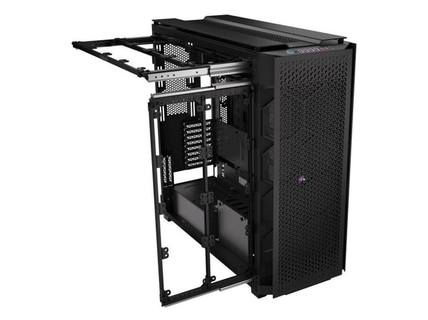 CORSAIR 9000D RGB AIRFLOW - Super full tower - SSI EEB - sidepanel med vindu (herdet glass) - ingen strømforsyning (ATX) - svart - USB/lyd