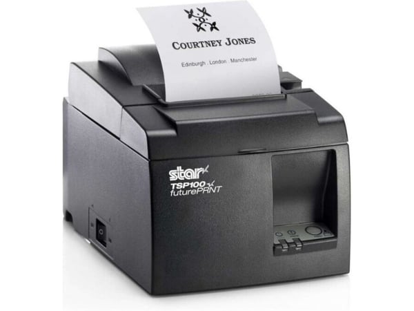 Star TSP143IIU+ - Kvitteringsskriver - direktetermisk - Rull (8 cm) - 203 dpi - inntil 200 mm/sek - USB 2.0 - kutter - grå