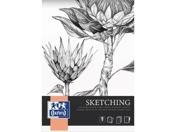 Oxford A4 Kunstskitseblok, 50 ark, 120g, limet