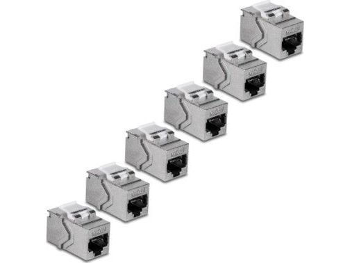 Trendnet TC-KC06C6A, litteä, hopea, RJ-45, RJ-45, naaras, naaras