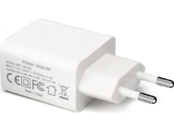 CoreParts - Strømadapter - 5V/9V/12V - 12 watt - 2.4 A - QC 3.0 (USB) - hvit - Europa