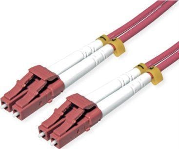 Roline ROLINE fiberoptisk kabel 50/125m OM4, LC/LC, stålflettet, LSOH, lilla, 5 m