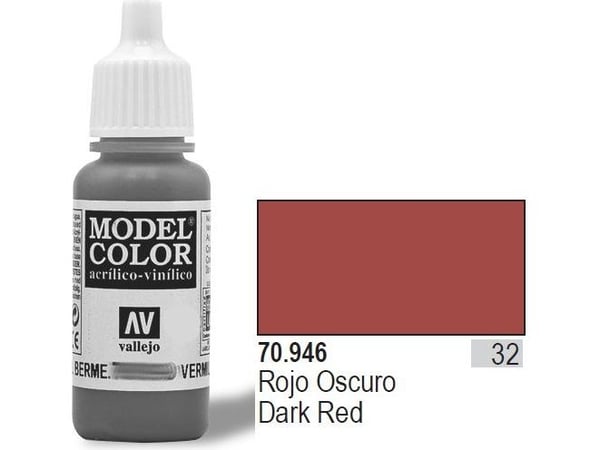 Vallejo 70.946, 17 ml, Röd, Matt, Flaska