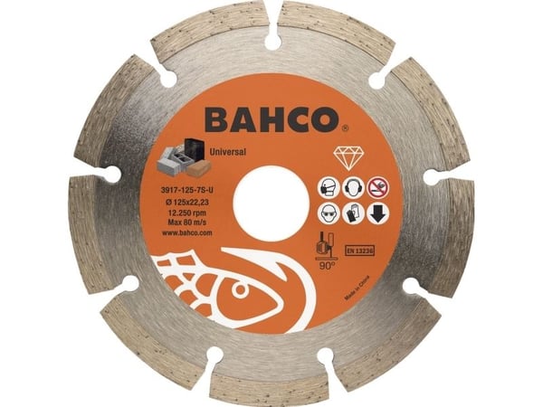 Diamantskive for betong, segmentert, Bahco 230x2,6x22,23mm