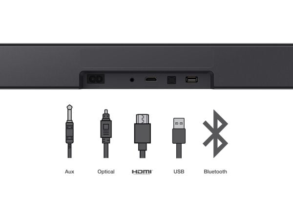 TCL S S45H, 2.0 kanaler, 50 W, DTS:X, Dolby Atmos, Dolby Digital Plus, Dolby MAT, Dolby Surround, Dolby TrueHD, Film, Musik, TV, 100 W, 96 dB