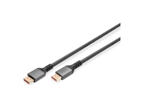 DIGITUS premium - DisplayPort-kabel - DisplayPort (hann) til DisplayPort (hann) - DisplayPort 2.1 - 1 m - 4K 240Hz støtte, 8 K 120 Hz (7680 x 4320)...