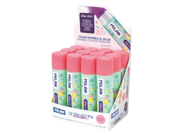 MILAN Limstift Lilla 21 gram 12 stk Display