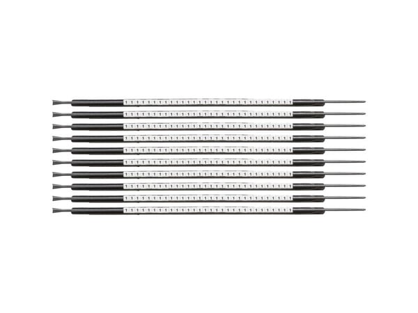 Brady SCN-05-1, Musta, Valkoinen, Nailon, 300 kpl, 1,4 mm, 1,8 mm