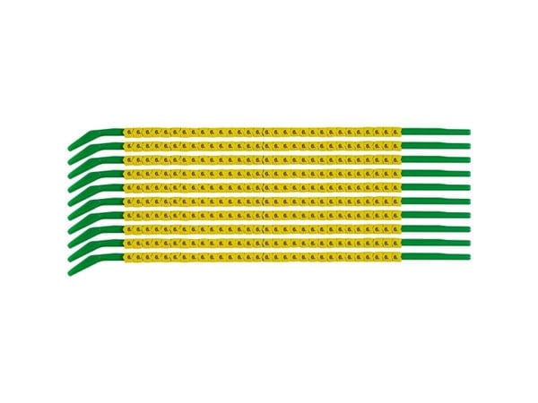 Brady SCNG-09-6, Musta, Keltainen, Nailon, 300 kpl, 2,5 mm, 3 mm