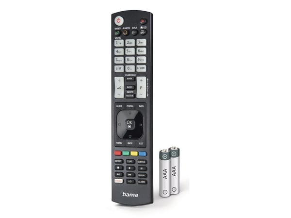 Hama 00221061, TV, IR Kabelfri, Trykknapper, Svart
