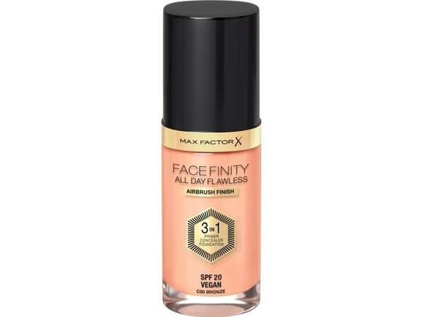 Max Factor Facefinity All Day Flawless 3 i 1, pumpeflaske, serum, normal hud, bronse, bronse, naturlig