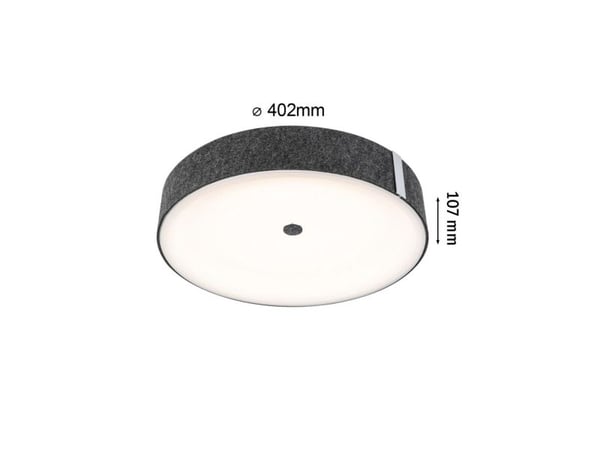 Paulmann Malika, LED, 2700 K, 2500 lm, IP20, Antrasitt