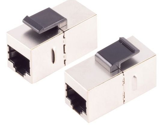 shiverpeaks BS08-10007, Litteä, Hopea, RJ-45, RJ-45, Naarasliitin, Naarasliitin, Naarasliitin