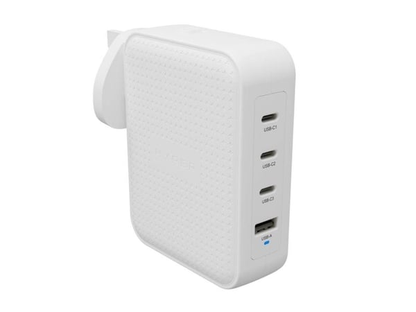 HyperJuice - Strømadapter - 145 watt - utgangskontakter: 4 - hvit