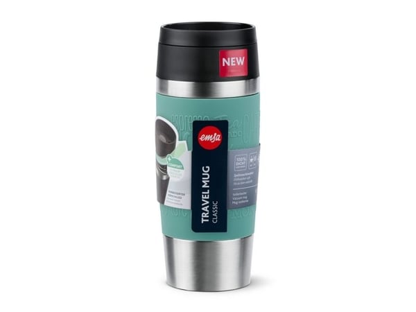 EMSA Reisekrus Classic , Rustfritt stål, Blå, Silikon, Rustfritt stål, Polypropylen (PP), 36 ml, 8,3 cm, 200 mm