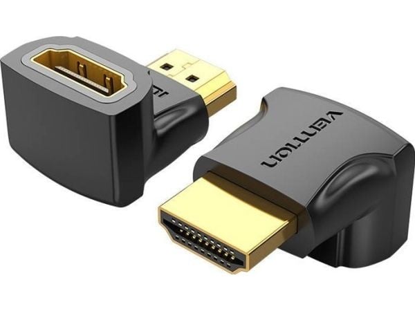 HDMI-sovitin Vention AIOB0 90 astetta (musta)